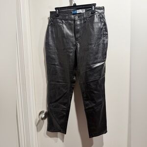 Old Navy Charcoal Faux Leather Pants. Like New